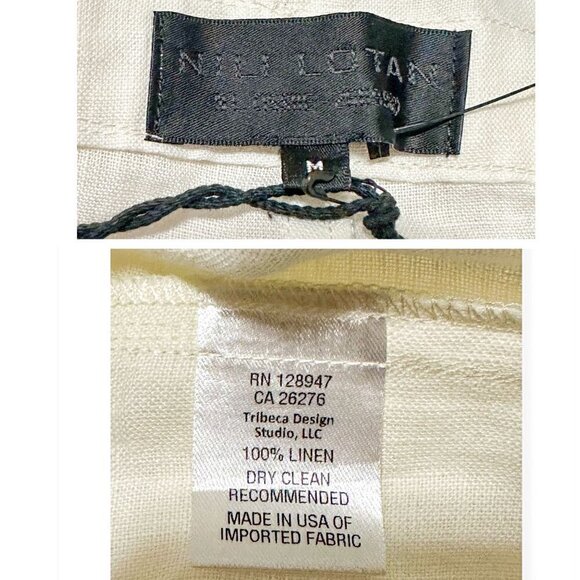 NILI LOTAN Esmae Linen Wide-leg Pants In White, Size M, New with tag‎ - Picture 6 of 16